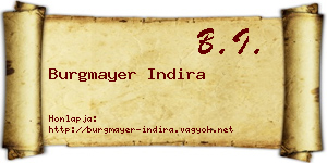 Burgmayer Indira névjegykártya